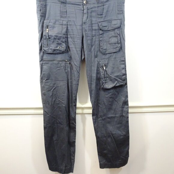 Johnny Was x Pete Greta Hailey Cargo Pants Size 6 Gray Parachute Solid Gorpcore - Picture 2 of 7